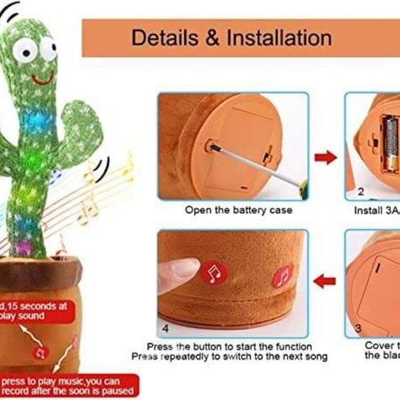 Singing Recording Mimic Repeating What You Say Toy with 120 English Songs1 set - Picture 4 of 10